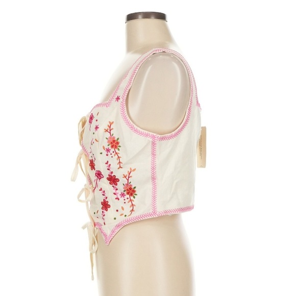 Poeselle Women's Striped Sweetheart Neck Ruffle Trim Peplum Hem Blouse shein - Picture 4 of 8